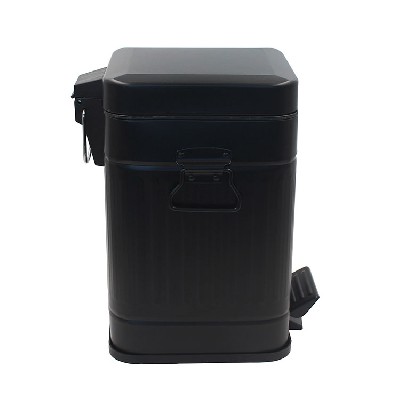 Zinc plated metal Pedal Bin Large Garbage Can with a removable plastic container