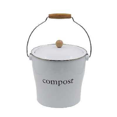 Metal Steel Kitchen food waste Countertop compost bucket container