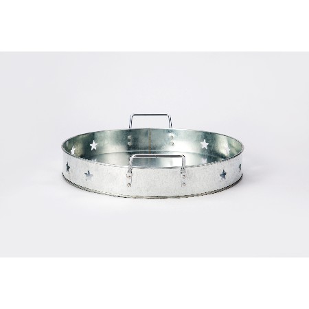 Star hollow galvanized metal tray