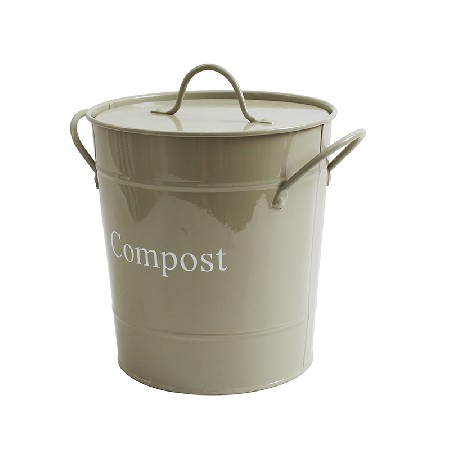 Power Coated Metal kitchen compost bin with filter