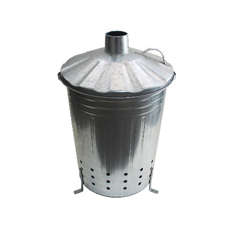 75L Galvanized metal home garden incinerator