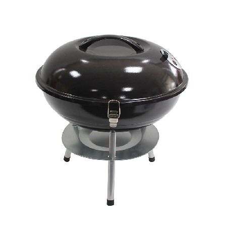 Black Power Coated Metal 17.. Kettle Charcoal Grill