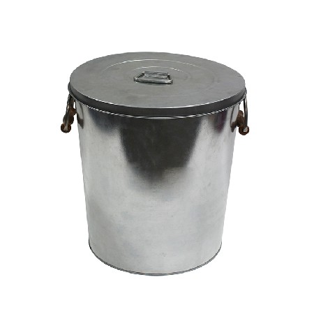 Galvanized Steel Fireproof Fireside Ash Bucket with Handles and Lid