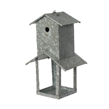 Galvanized Metal Double-layer Bird Feeder