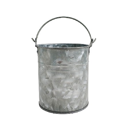 Sliver Waterproof French Style Iron Metal Galvanized Buckets