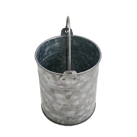 Sliver Waterproof French Style Iron Metal Galvanized Buckets