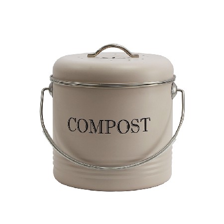 Powder Coated Galvanised Steel Compost Bin for Kitchen Benchtop