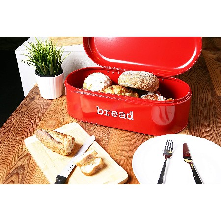 Large Bread Box for Kitchen Counter - Bread Bin Storage Container With Lid