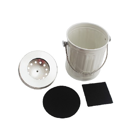 1.3 Gallon Stainless-Steel Indoor Compost Bucket for Kitchens