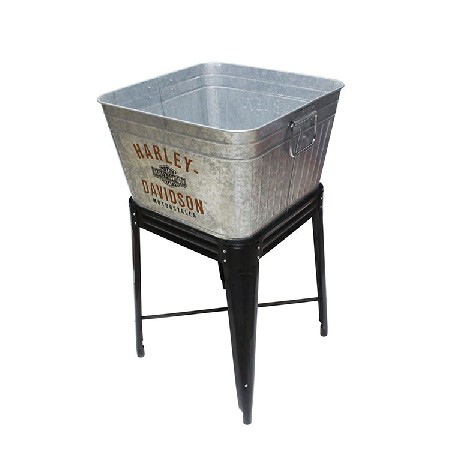 17 Gallon Metal Galvanized Cold Drink Beverage Party Tub With Stand