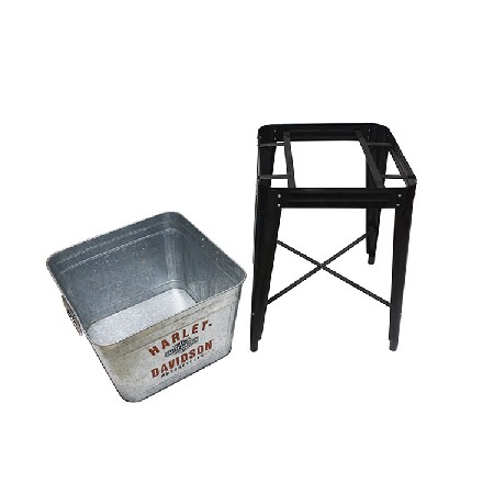 17 Gallon Metal Galvanized Cold Drink Beverage Party Tub With Stand